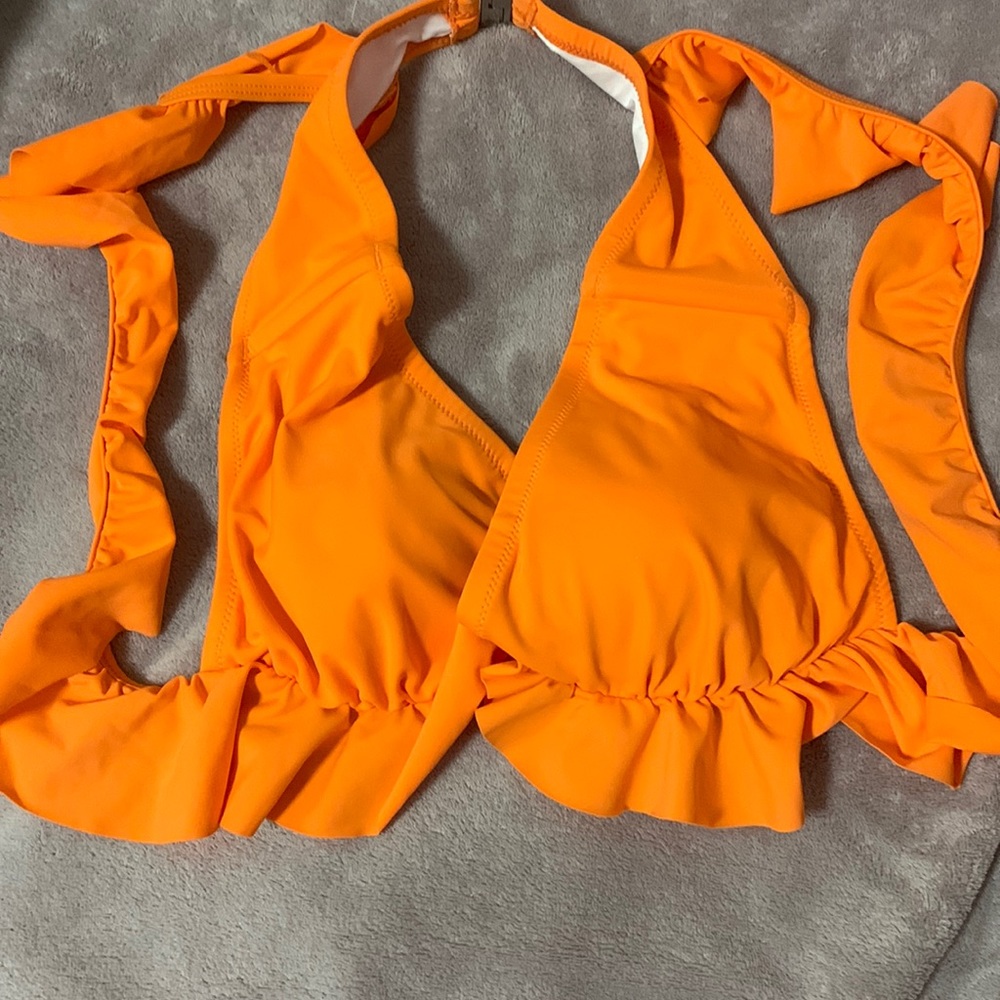 Bright floral bathing suit top